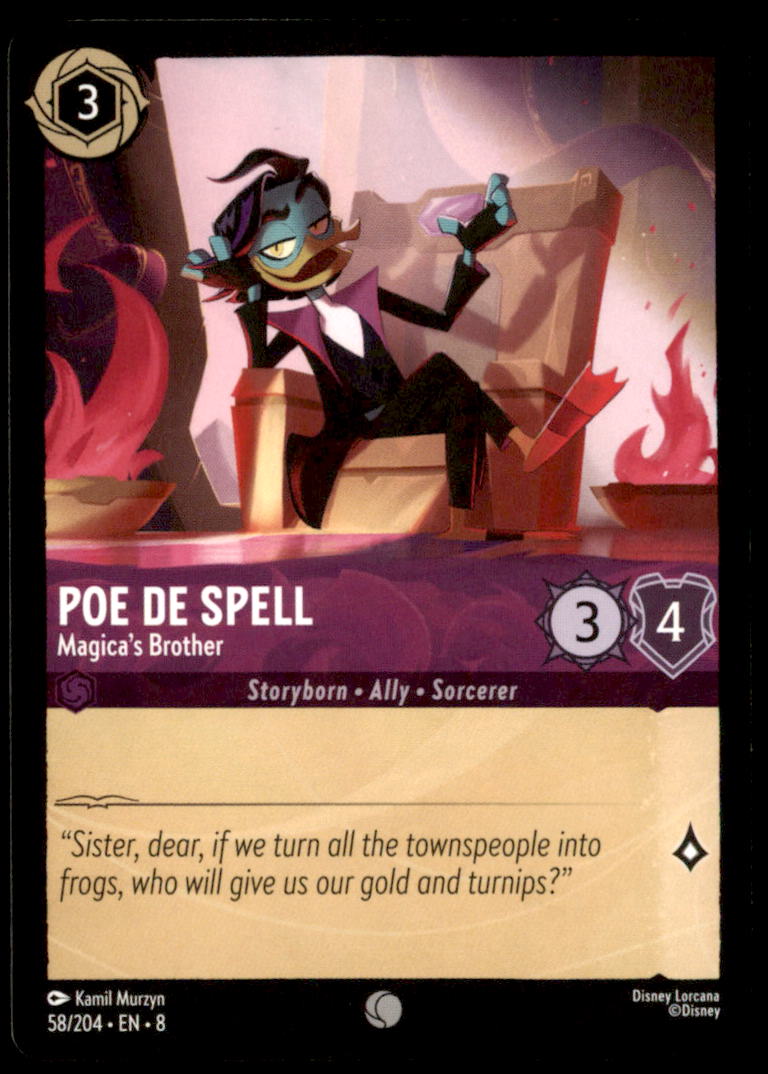 Poe De Spell - Magica's Brother Common Reign of Jafar 58/204 NM