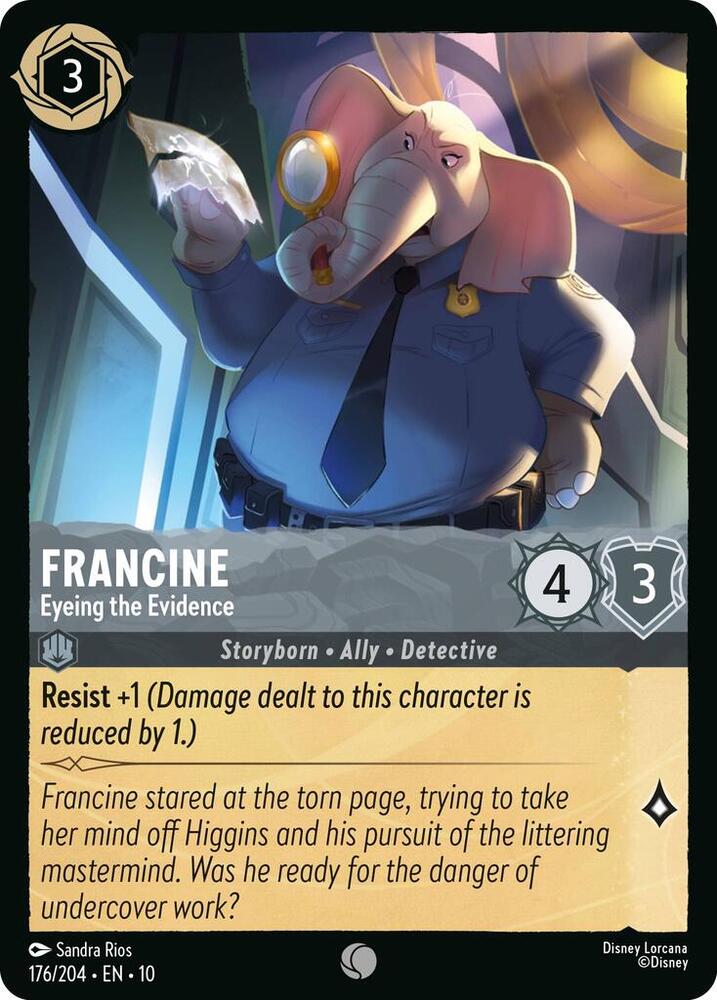 Francine - Eyeing the Evidence Cold Foil Common Whispers in the Well 176/204 NM