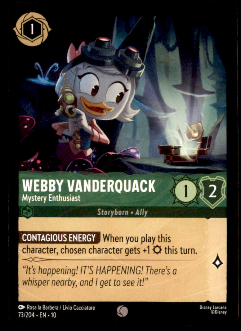 Webby Vanderquack - Mystery Enthusiast Common Whispers in the Well 73/204 NM