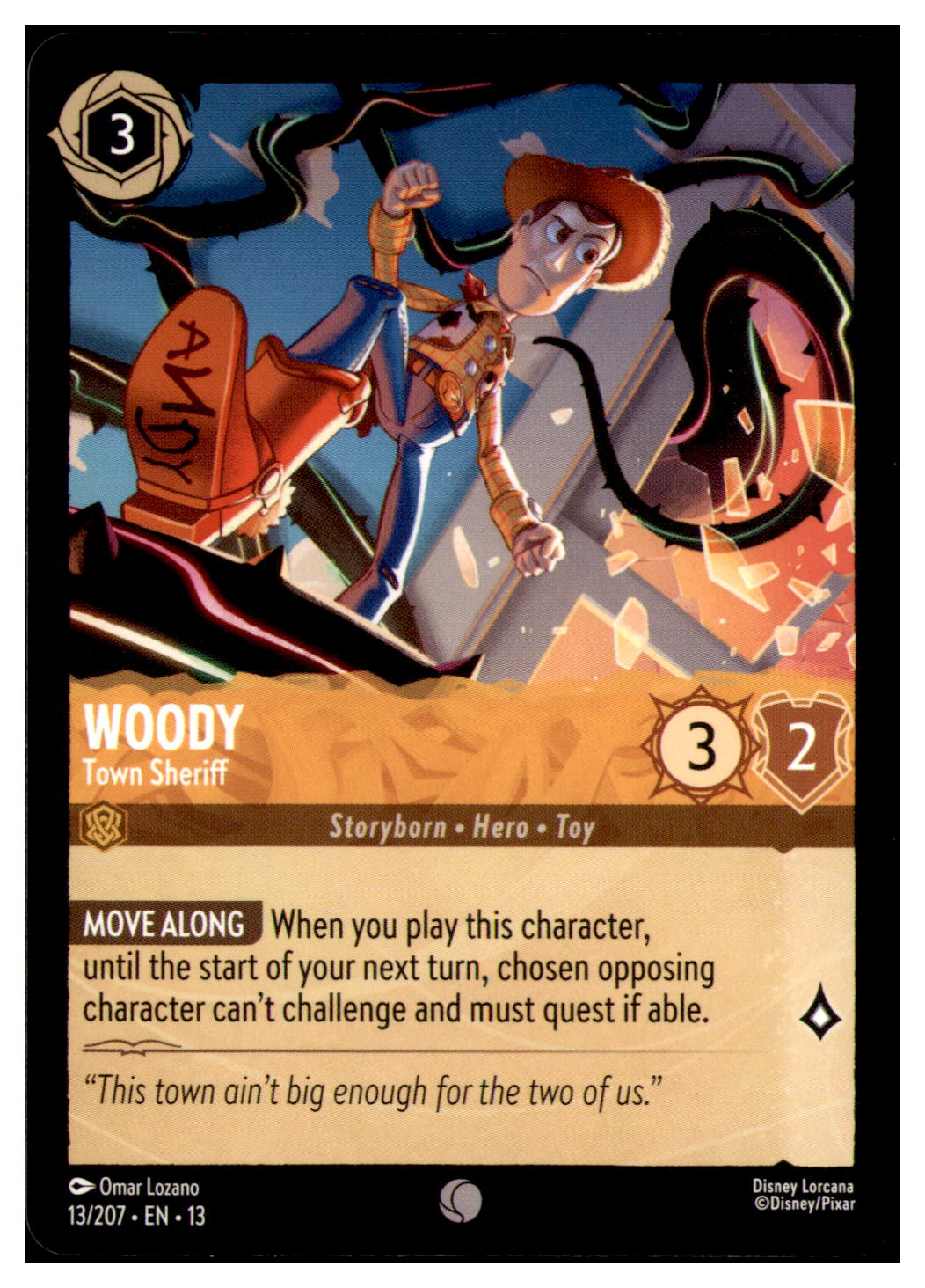 Woody - Town Sheriff Common Attack of the Vine! 13/207 NM