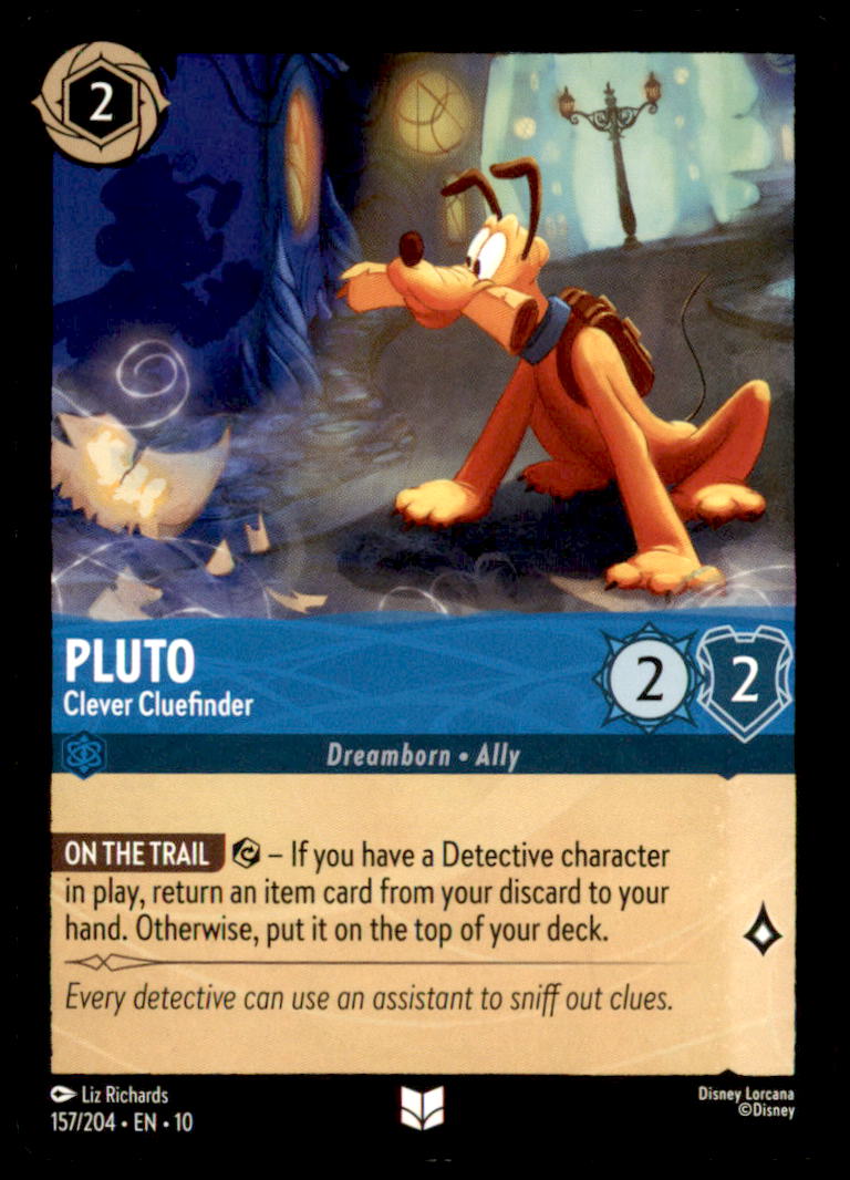 Pluto - Clever Cluefinder Uncommon Whispers in the Well 157/204 NM