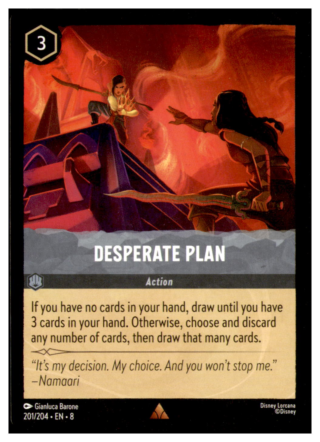 Desperate Plan Rare Reign of Jafar 201/204 NM