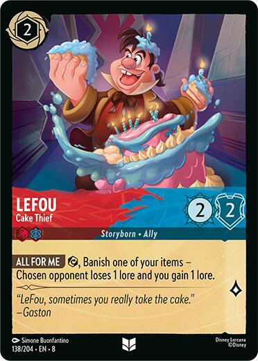 LeFou - Cake Thief Cold Foil Uncommon Reign of Jafar 138/204 NM