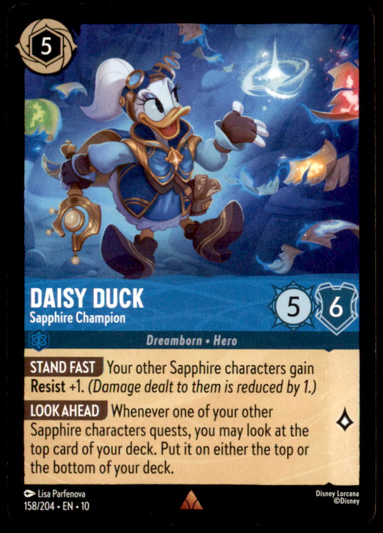 Daisy Duck - Sapphire Champion Rare Whispers in the Well 158/204 NM