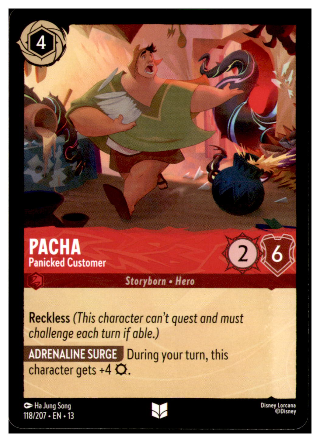 Pacha - Panicked Customer Uncommon Attack of the Vine! 118/207 NM