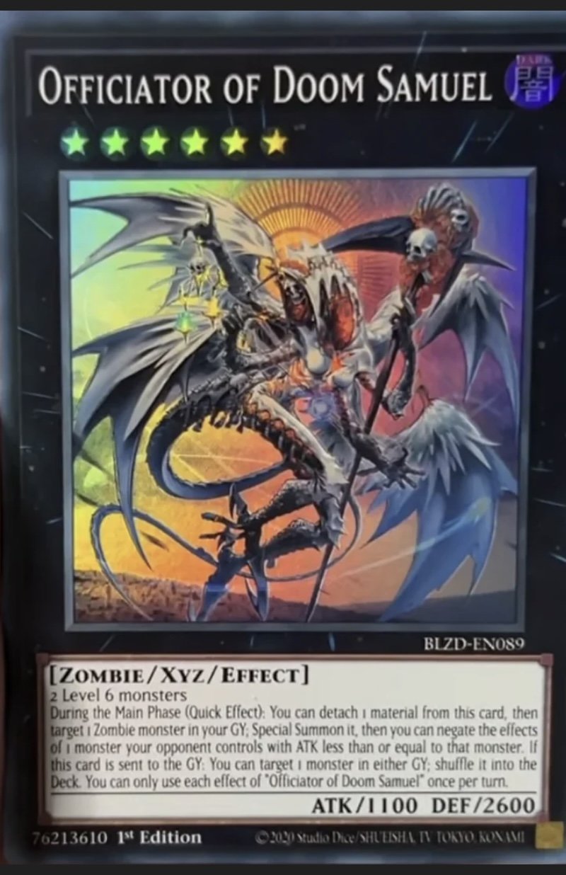 OFFICIATOR OF DOOM SAMUEL - BLZD-EN089- 1st Edition - SUPER RARE