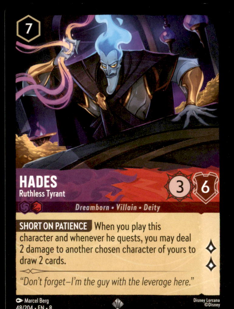 Hades - Ruthless Tyrant Super Rare Reign of Jafar 48/204 NM