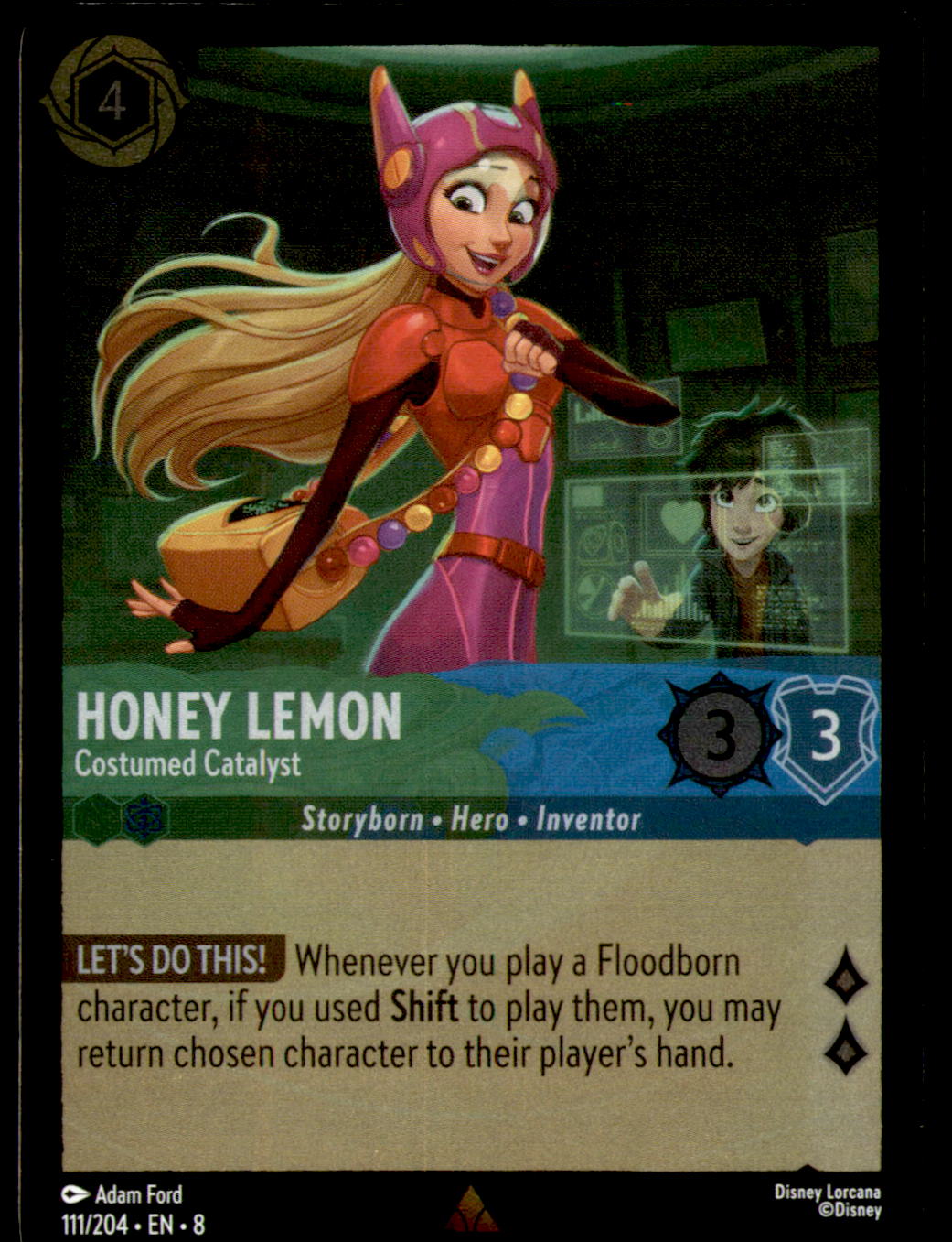 Honey Lemon - Costumed Catalyst Cold Foil Rare Reign of Jafar 111/204 NM