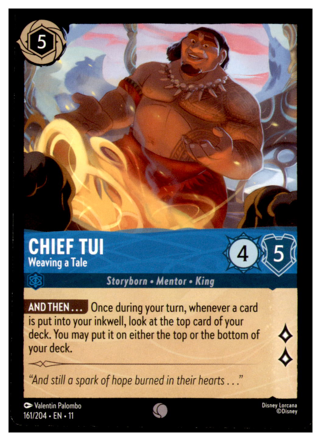 Chief Tui - Weaving a Tale Common Winterspell 161/204 NM