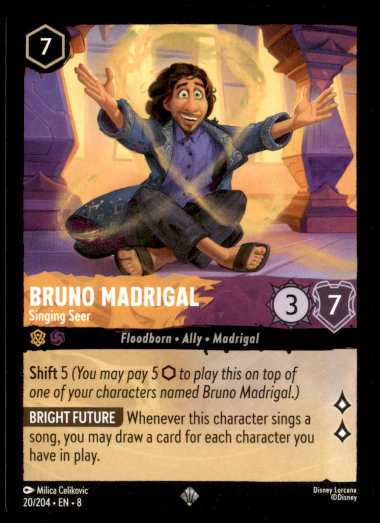 Bruno Madrigal - Singing Seer Super Rare Reign of Jafar 20/204 NM