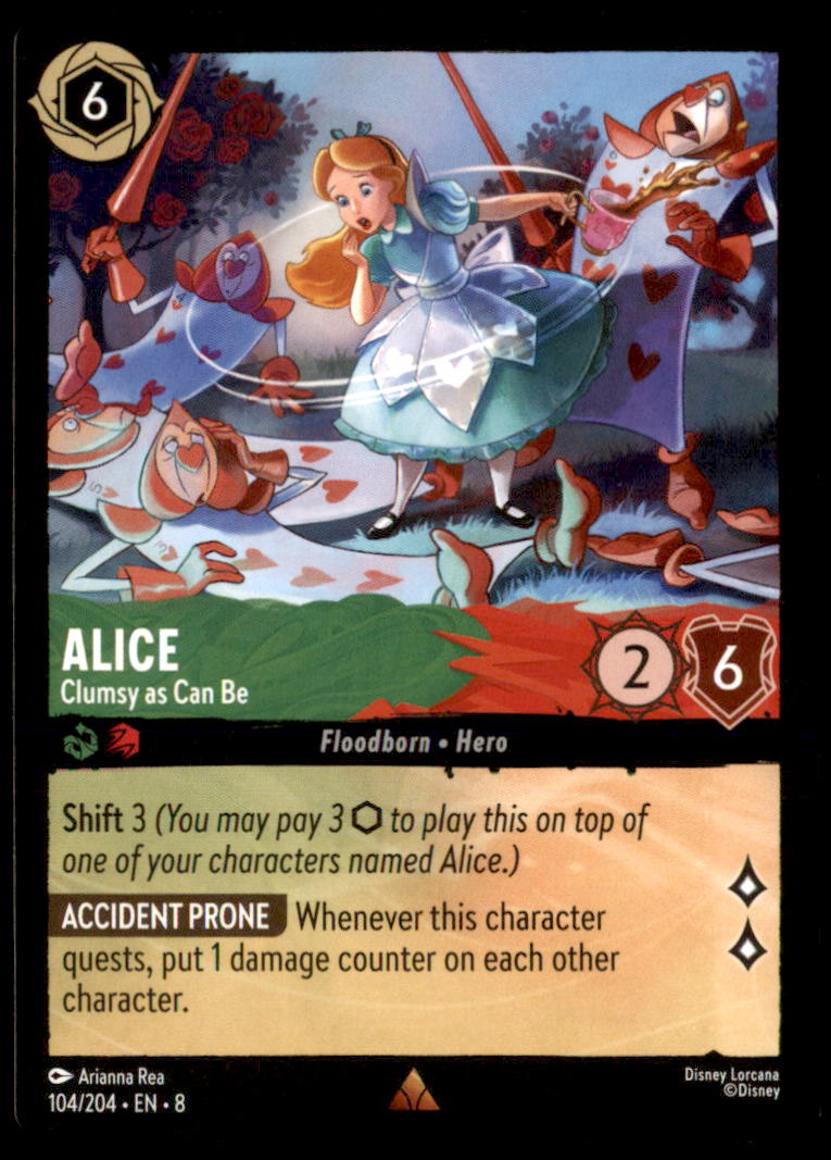 Alice - Clumsy as Can Be Rare Reign of Jafar 104/204 NM
