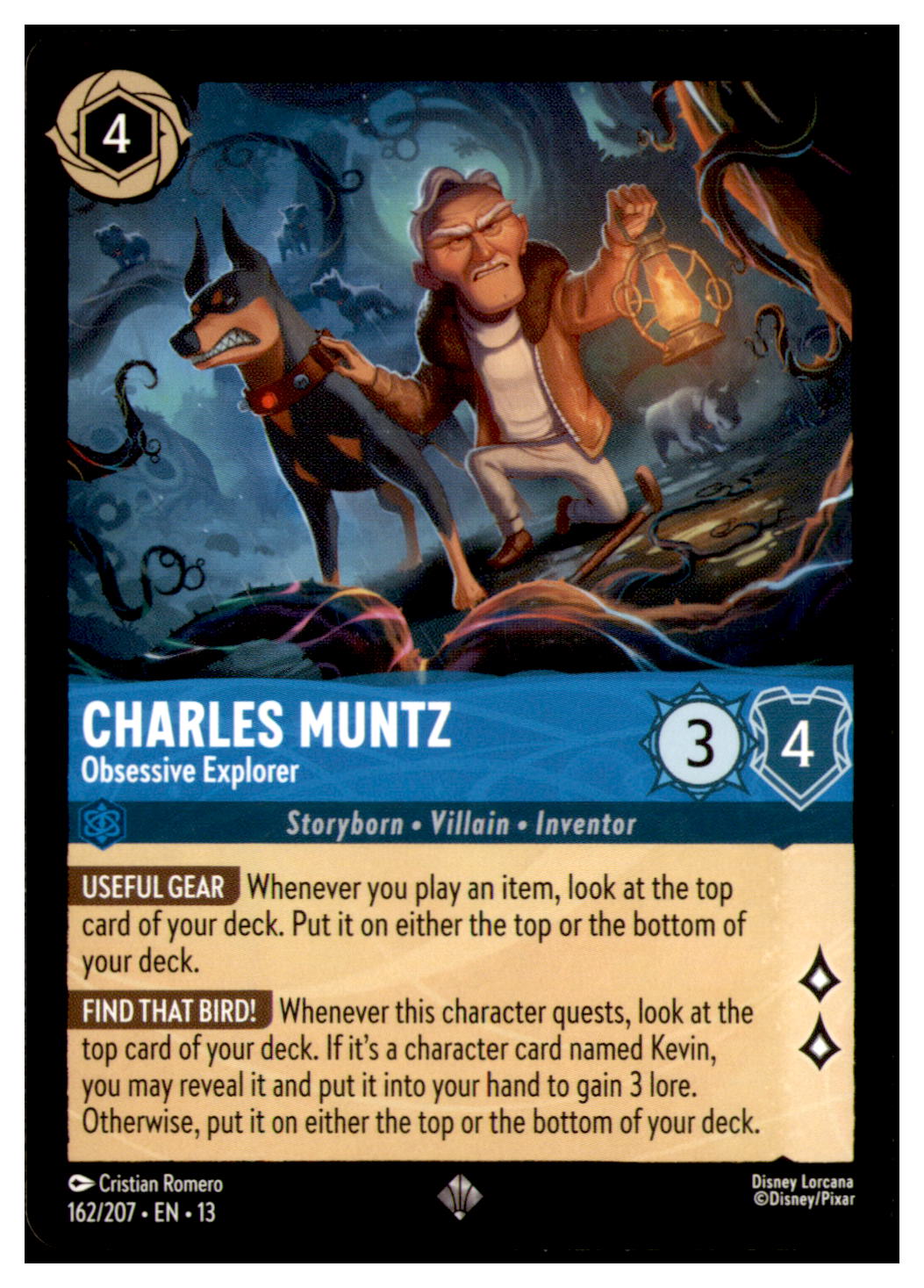 Charles Muntz - Obsessive Explorer Super Rare Attack of the Vine! 162/207 NM