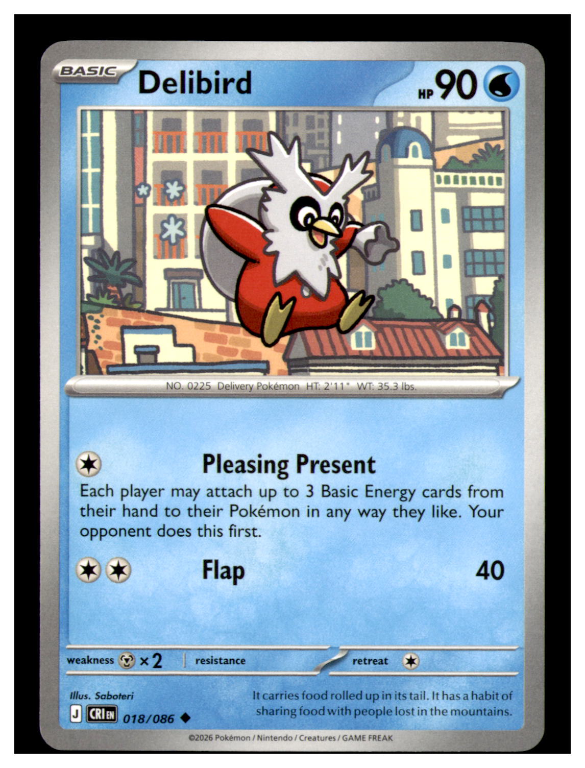 Delibird Uncommon ME04: Chaos Rising 018/086 NM