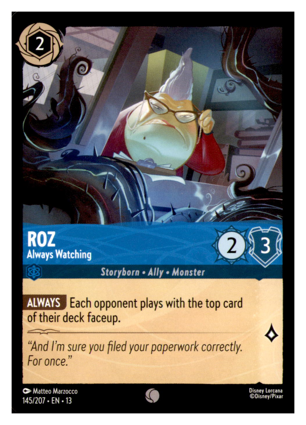 Roz - Always Watching Common Attack of the Vine! 145/207 NM