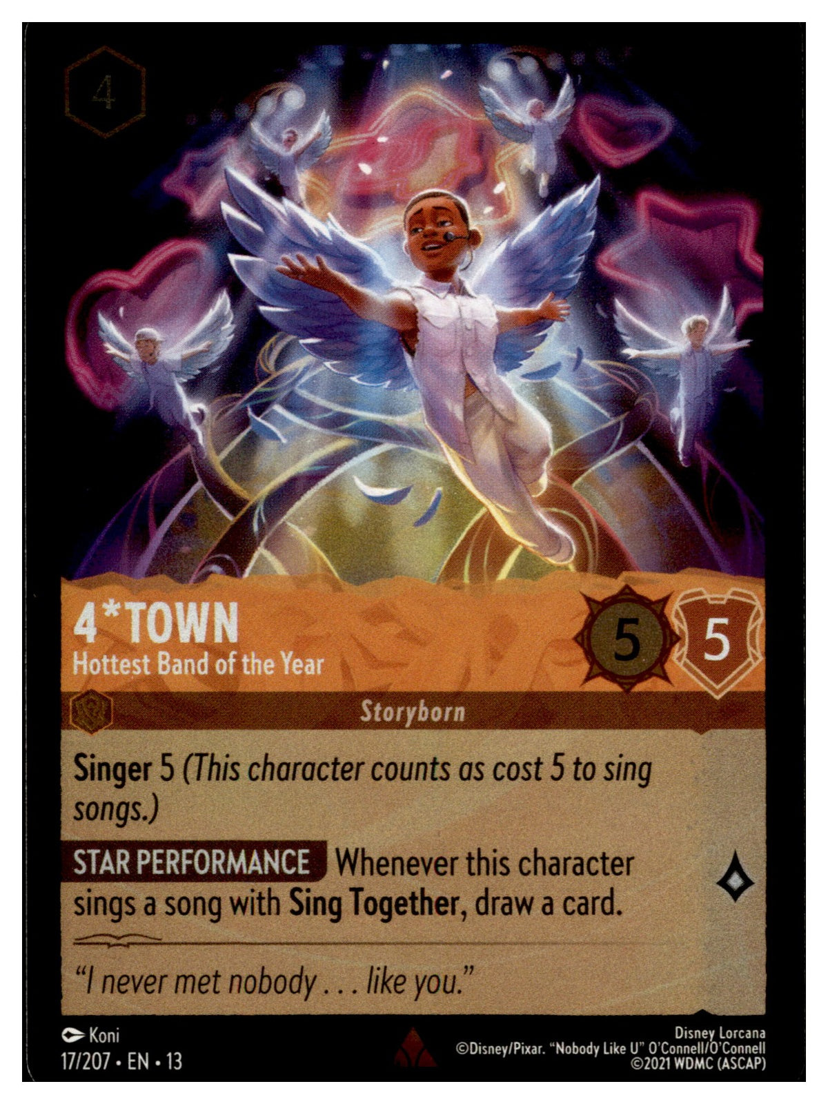 4*Town - Hottest Band of the Year Cold Foil Rare Attack of the Vine! 17/207 NM
