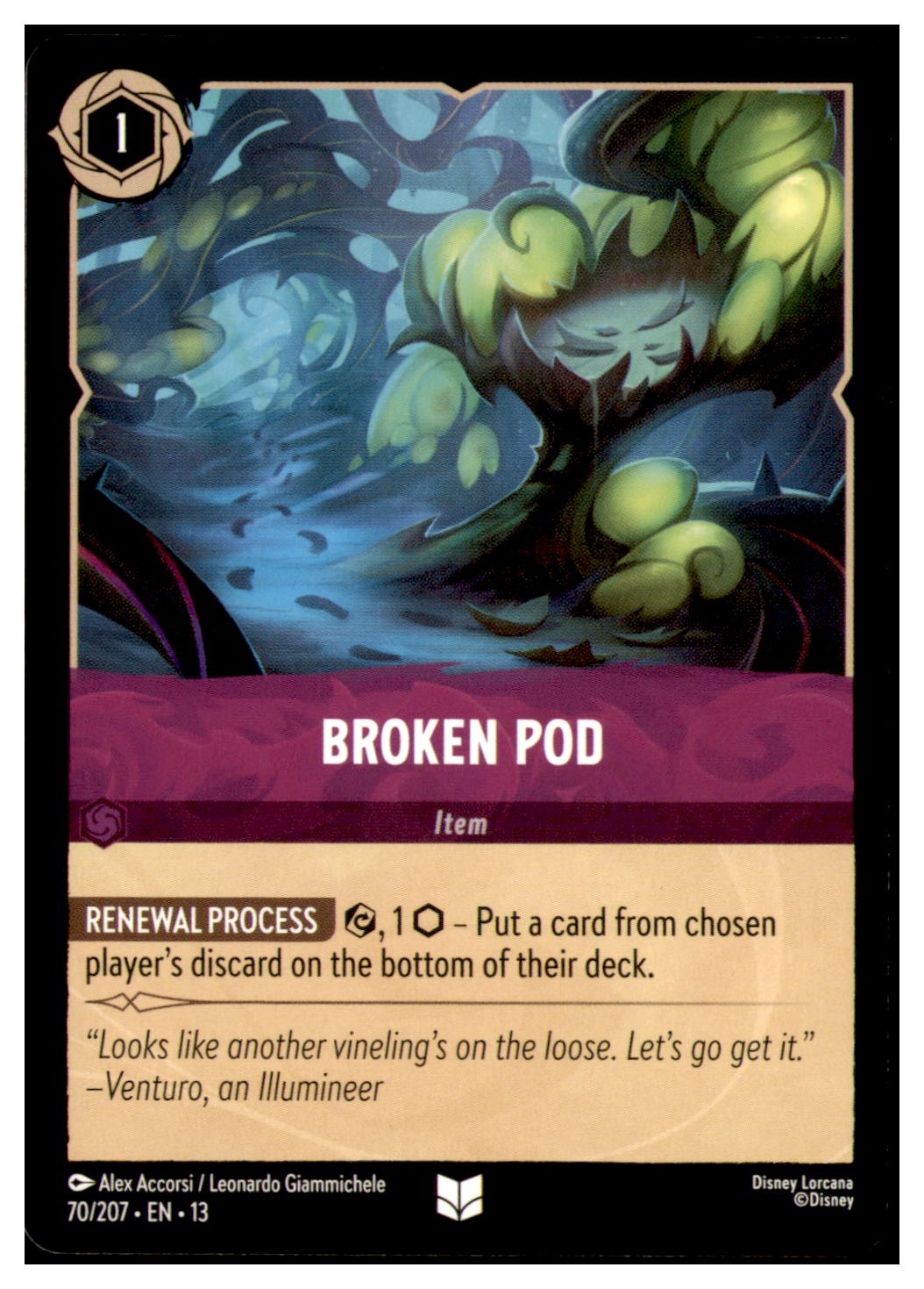 Broken Pod Uncommon Attack of the Vine! 70/207 NM