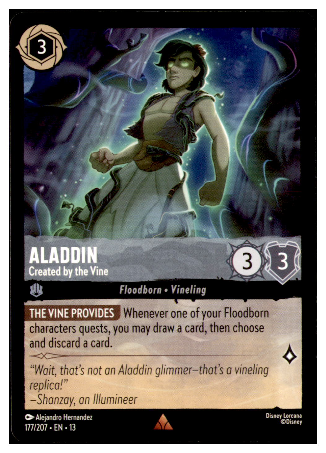 Aladdin - Created by the Vine Rare Attack of the Vine! 177/207 NM