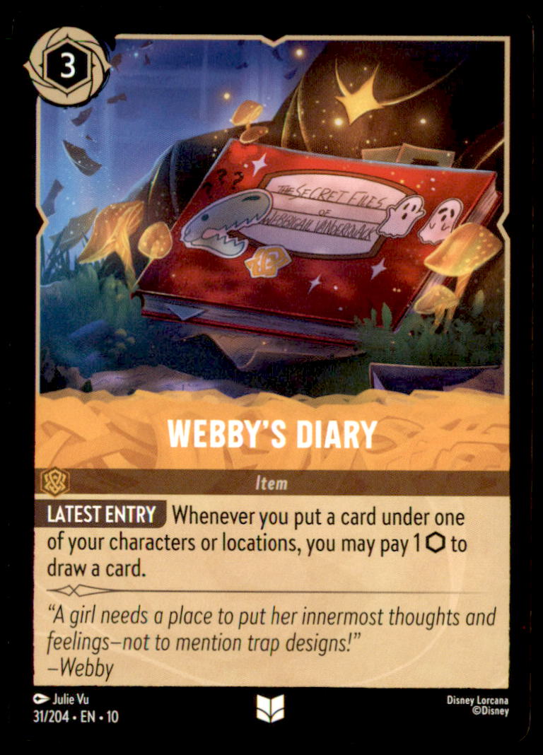 Webby's Diary Uncommon Whispers in the Well 31/204 NM
