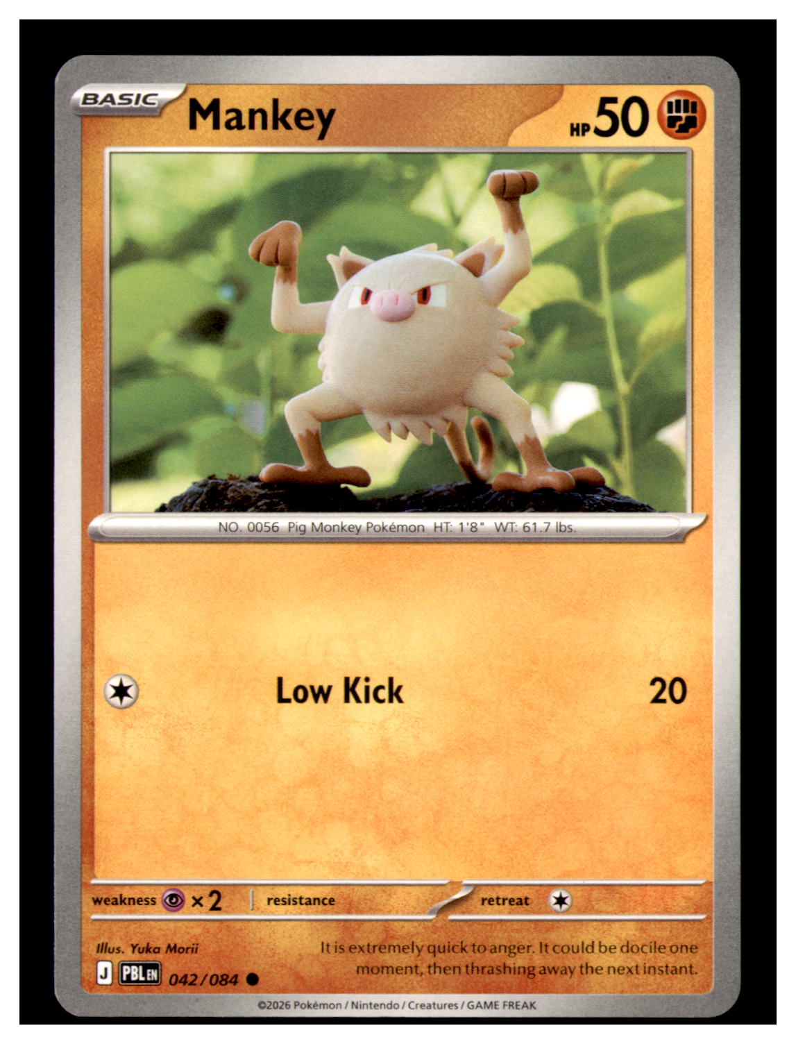 Mankey Common ME05: Pitch Black 042/084 NM