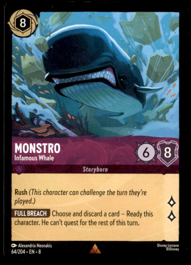 Monstro - Infamous Whale Rare Reign of Jafar 64/204 NM