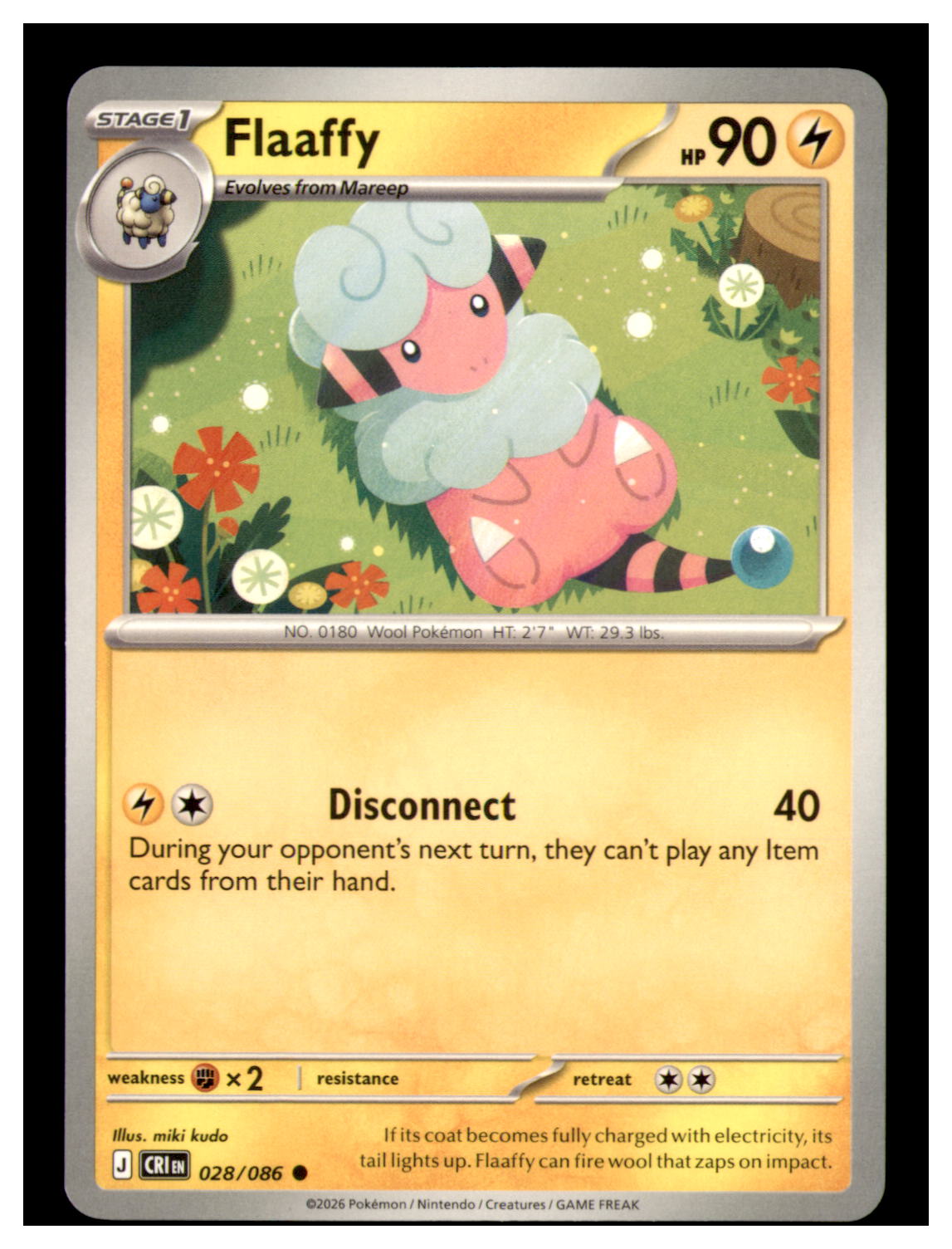 Flaaffy Common ME04: Chaos Rising 028/086 NM