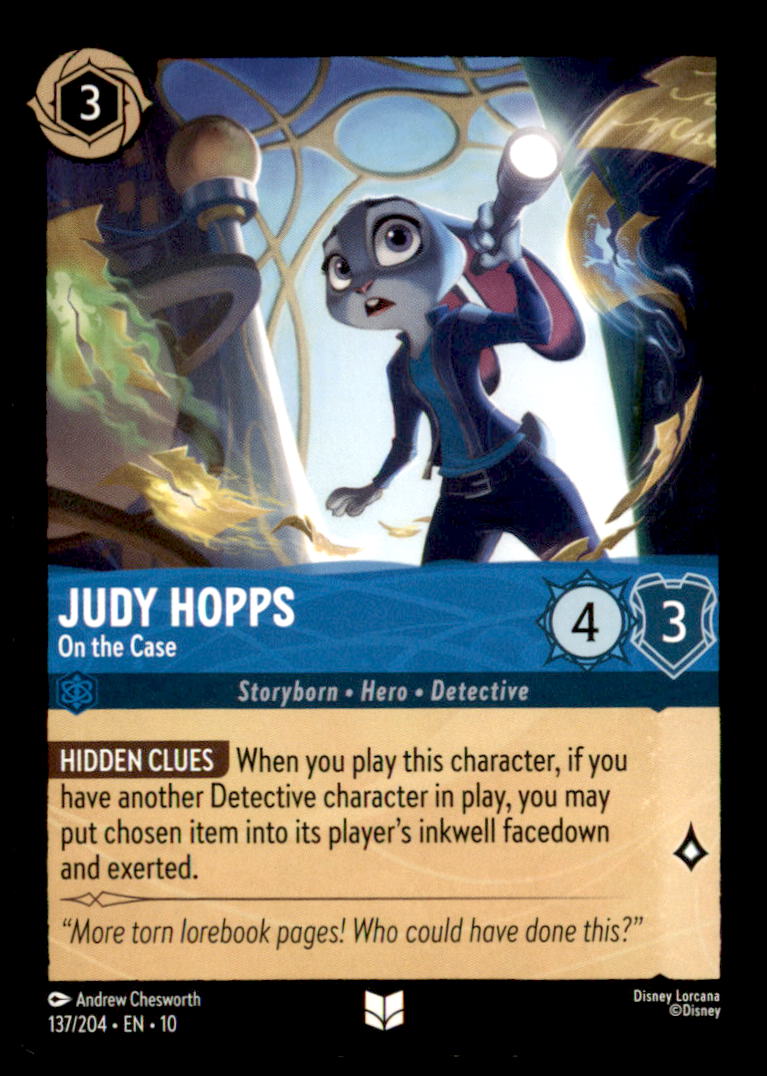 Judy Hopps - On the Case Uncommon Whispers in the Well 137/204 NM