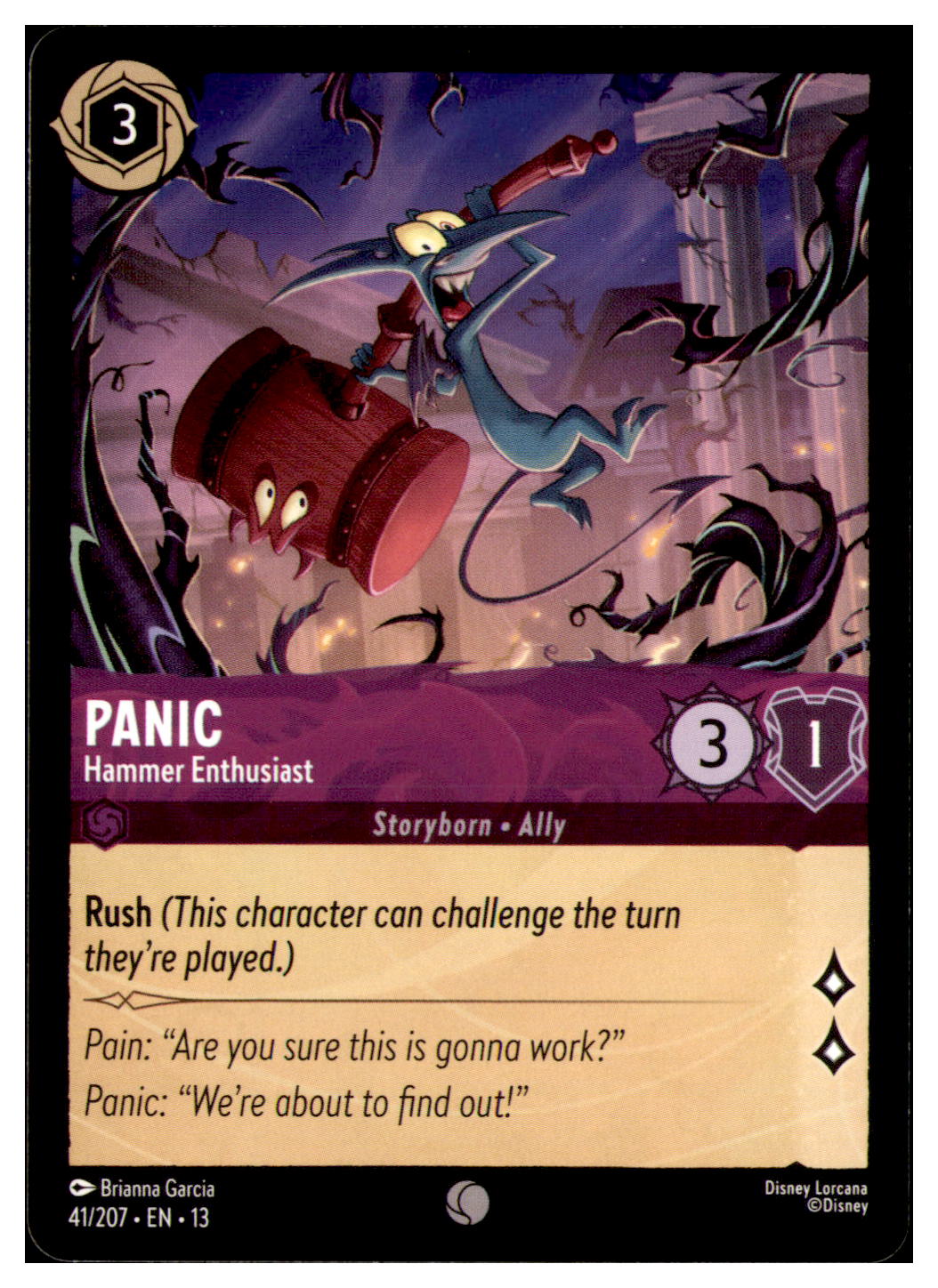 Panic - Hammer Enthusiast Common Attack of the Vine! 41/207 NM
