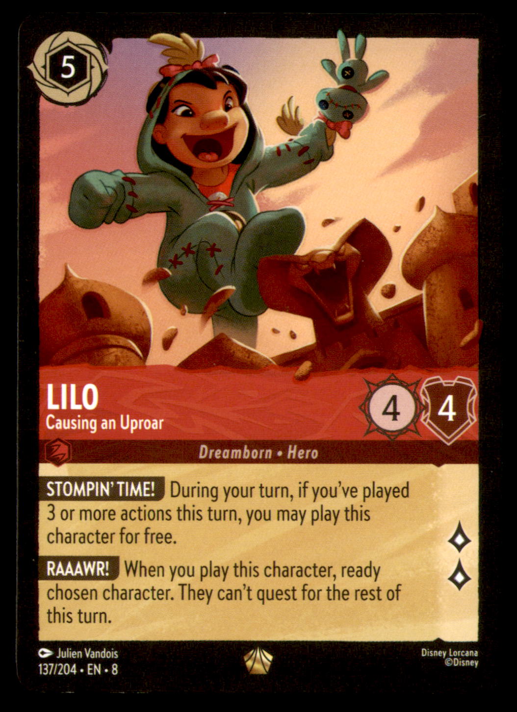 Lilo - Causing an Uproar Legendary Reign of Jafar 137/204 NM
