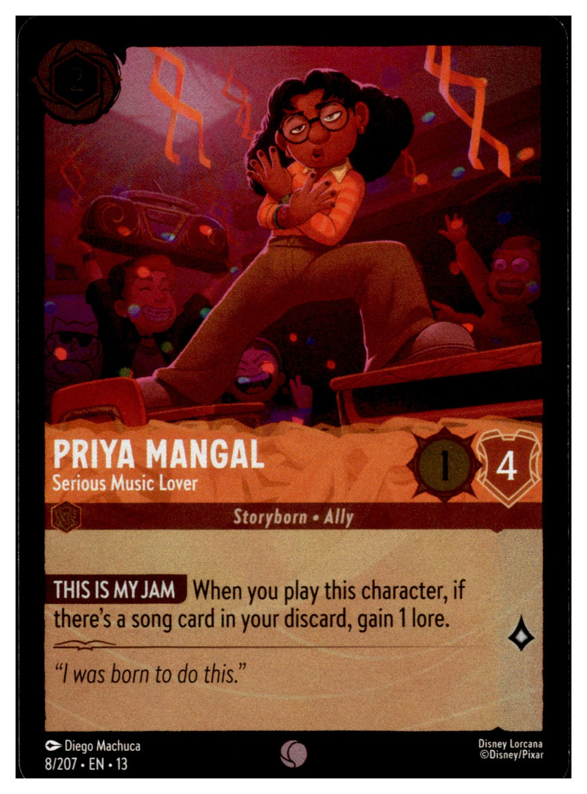 Priya Mangal - Serious Music Lover Cold Foil Common Attack of the Vine! 8/207 NM