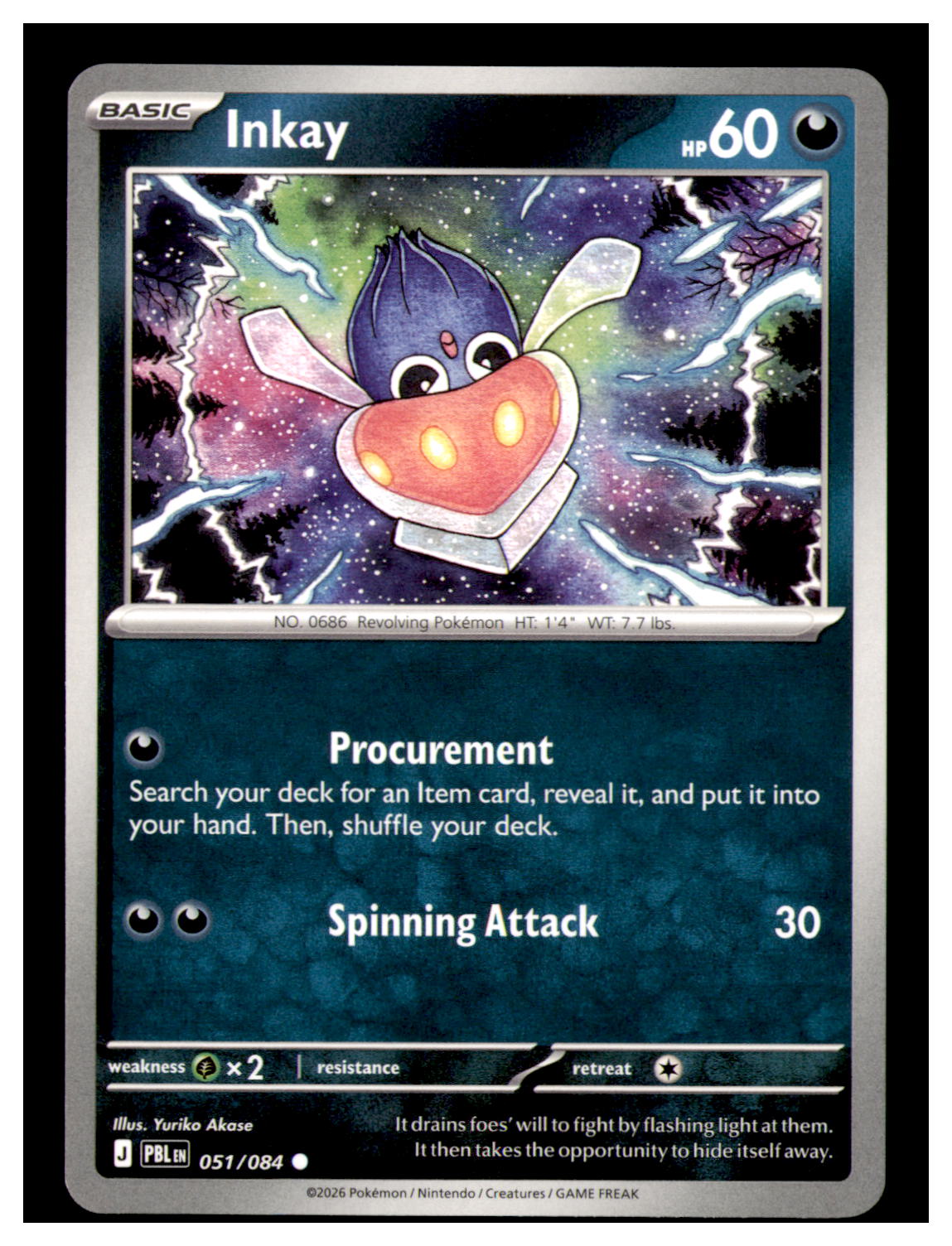 Inkay Common ME05: Pitch Black 051/084 NM