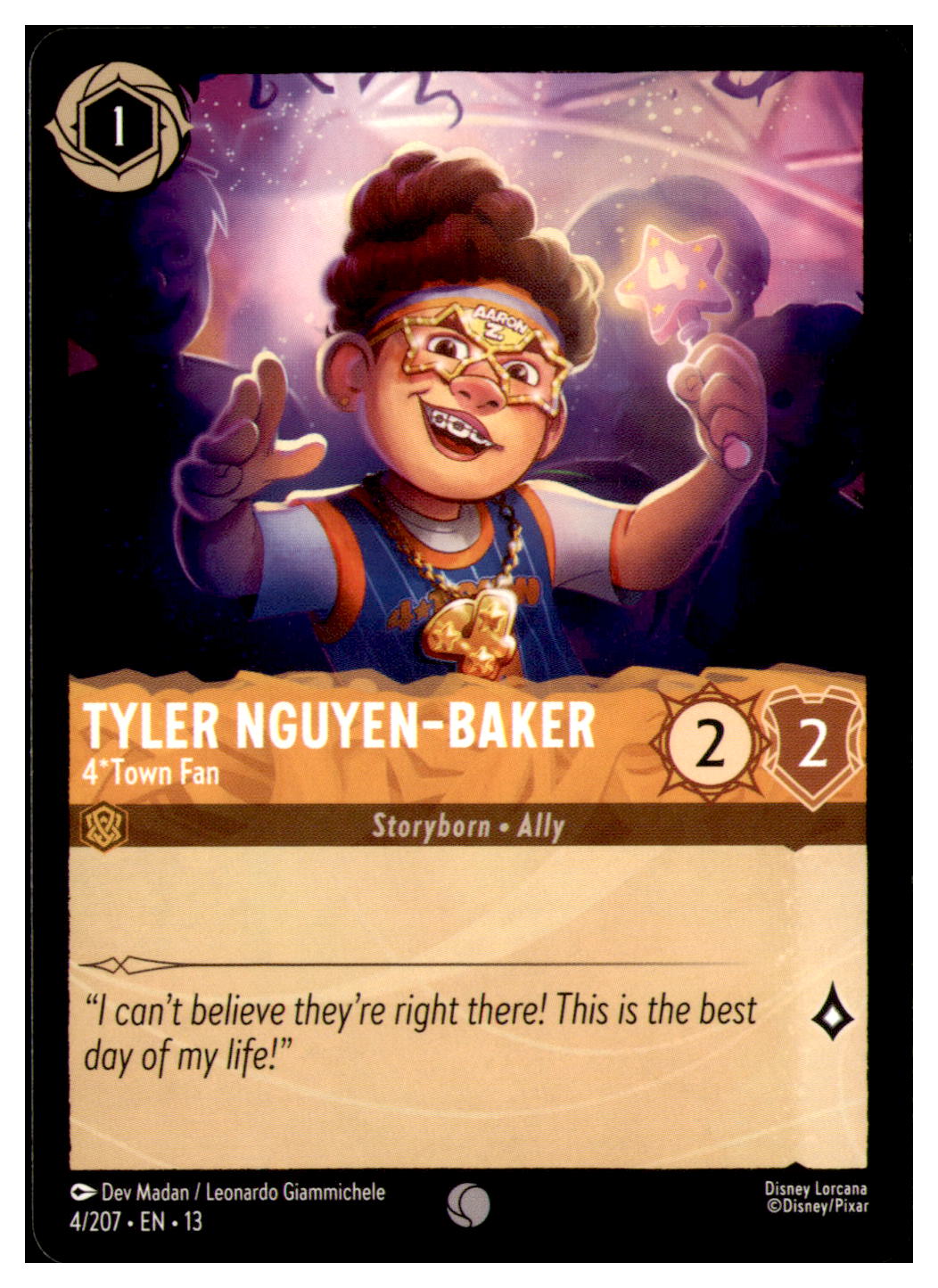 Tyler Nguyen-Baker - 4*Town Fan Common Attack of the Vine! 4/207 NM
