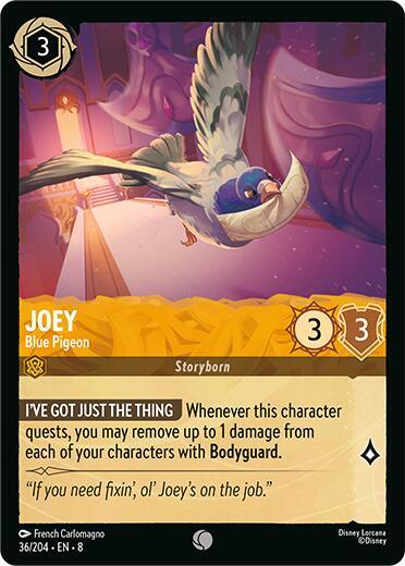Joey - Blue Pigeon Cold Foil Common Reign of Jafar 36/204 NM