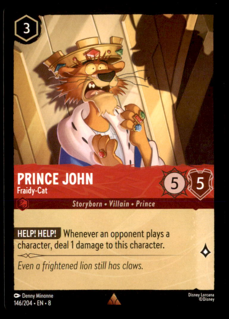 Prince John - Fraidy-Cat Rare Reign of Jafar 146/204 NM
