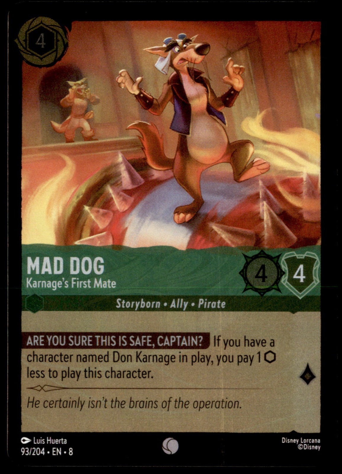 Mad Dog - Karnage's First Mate Cold Foil Common Reign of Jafar 93/204 NM