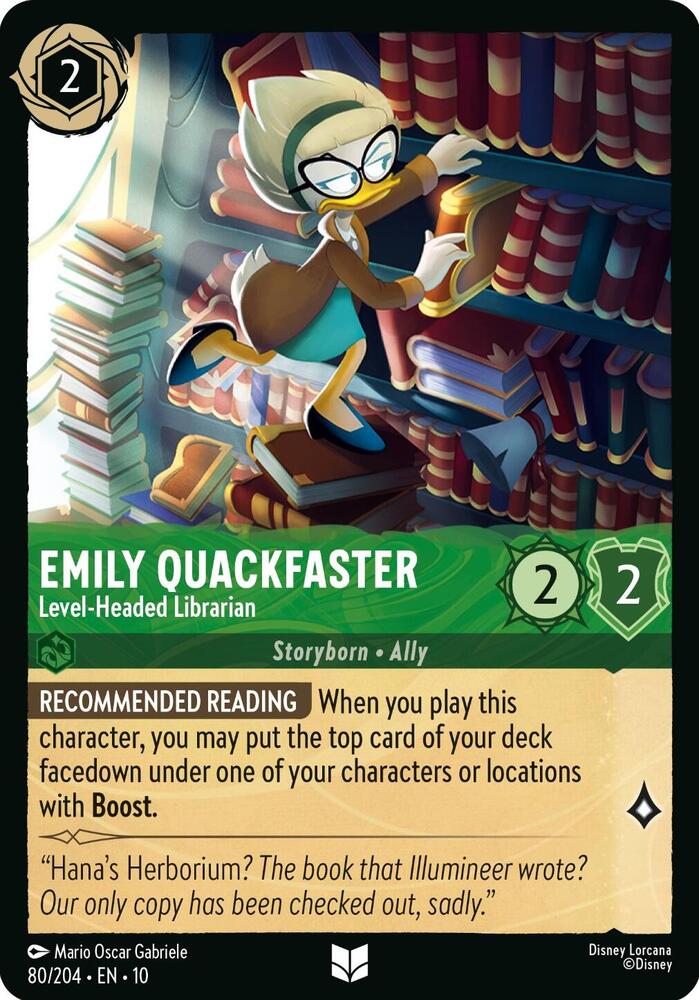 Emily Quackfaster-Level-Headed Librarian (Cold Foil) Uncommon