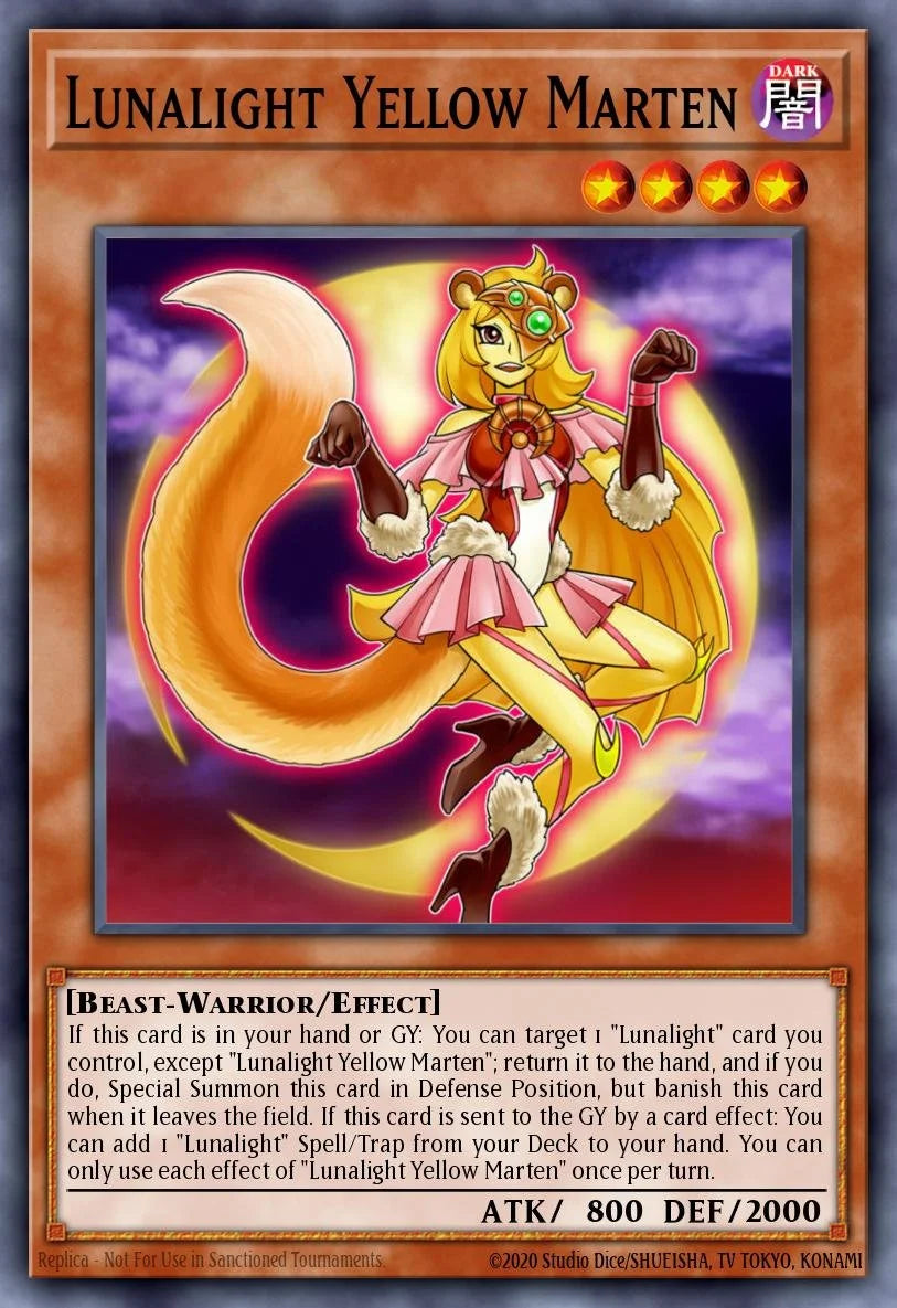 LUNALIGHT YELLOW MARTEN - LAVD-ENL08 - 1st Edition - SECRET RARE