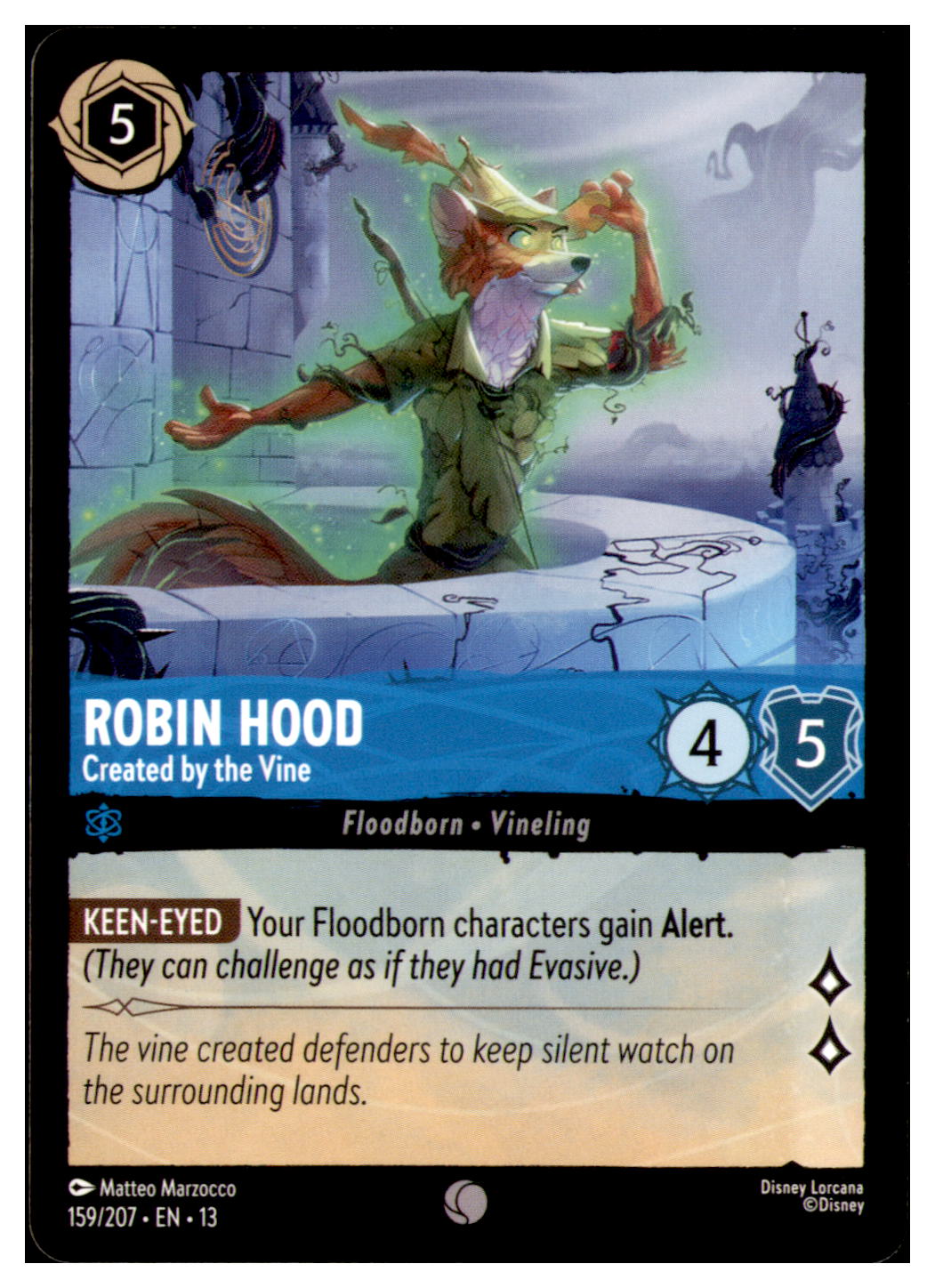 Robin Hood - Created by the Vine Common Attack of the Vine! 159/207 NM