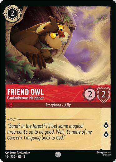 Friend Owl - Cantankerous Neighbor Cold Foil Common Reign of Jafar 144/204 NM