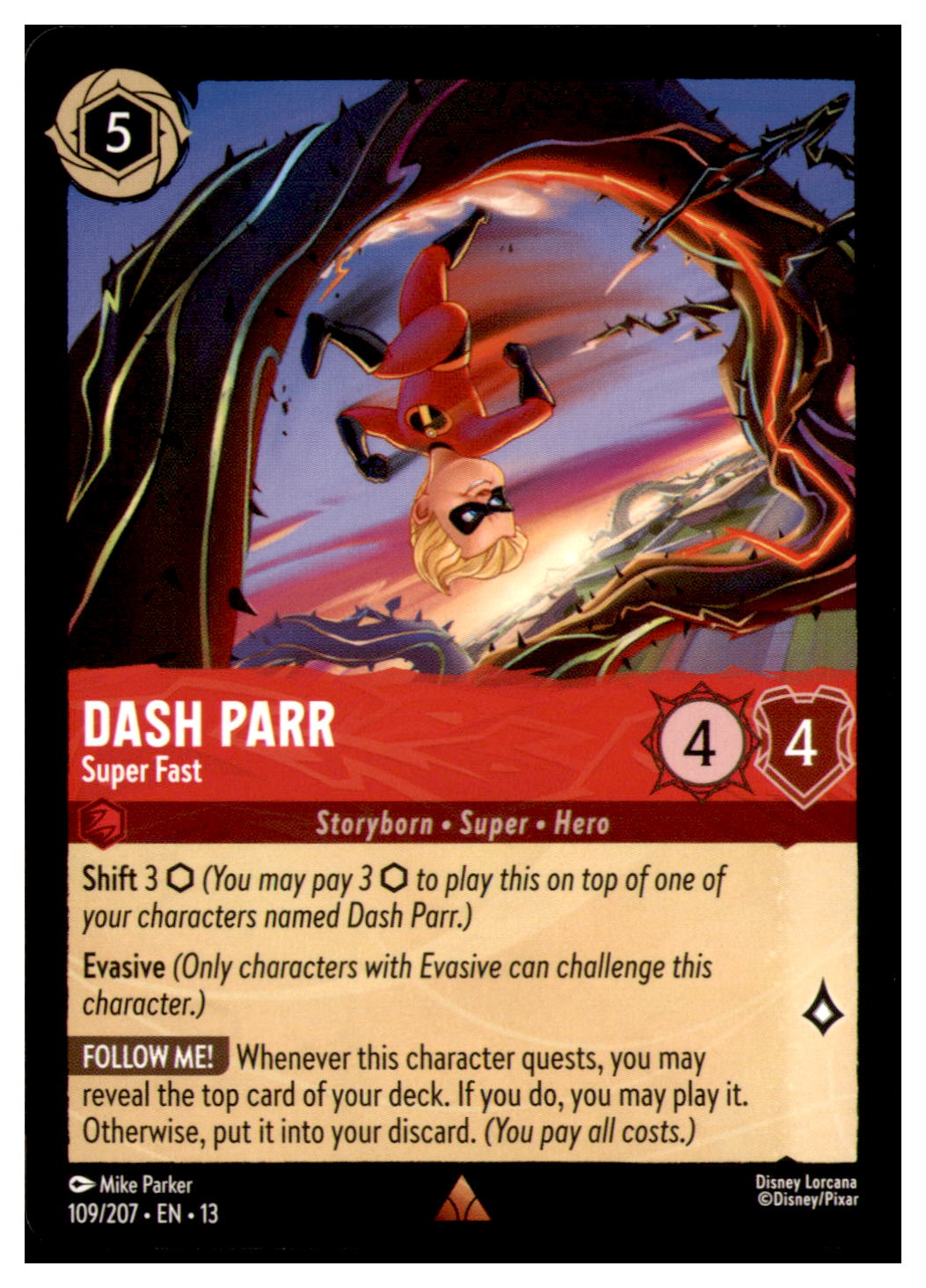 Dash Parr - Super Fast Rare Attack of the Vine! 109/207 NM