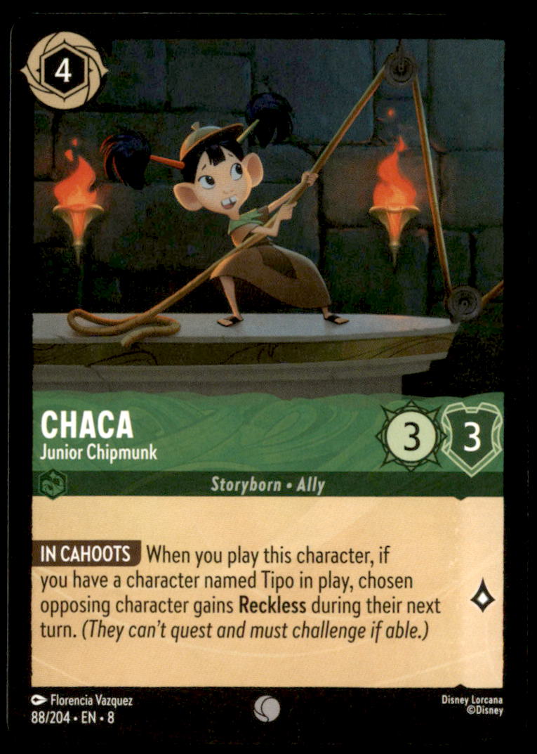 Chaca - Junior Chipmunk Common Reign of Jafar 88/204 NM