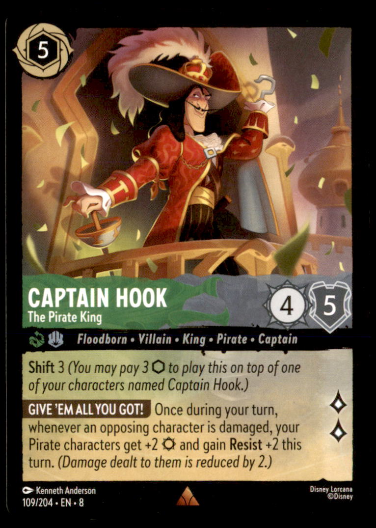 Captain Hook - The Pirate King Rare Reign of Jafar 109/204 NM