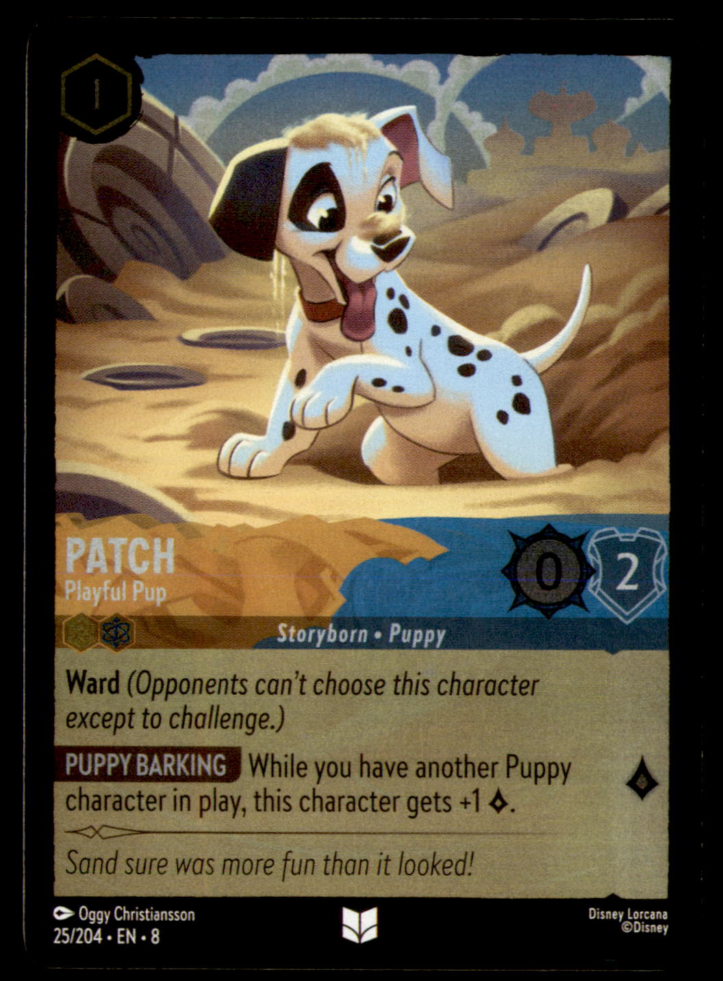 Patch - Playful Pup Cold Foil Uncommon Reign of Jafar 25/204 NM