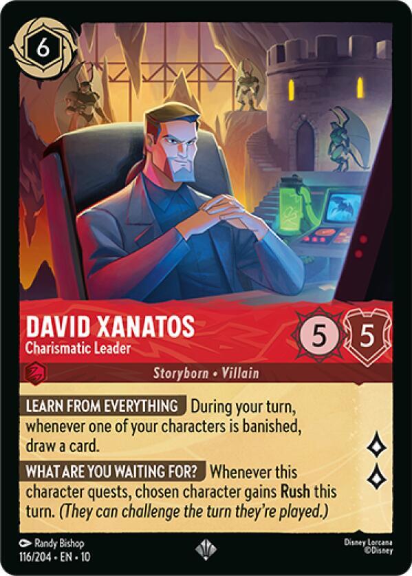 David Xanatos - Charismatic Leader (Cold Foil) Super Rare Whispers in the Well 116/204 NM