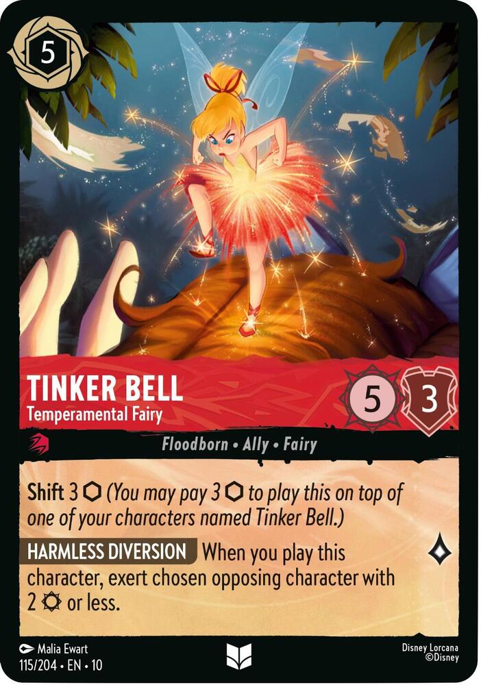 Tinker Bell - Temperamental Fairy Cold Foil Uncommon Whispers in the Well