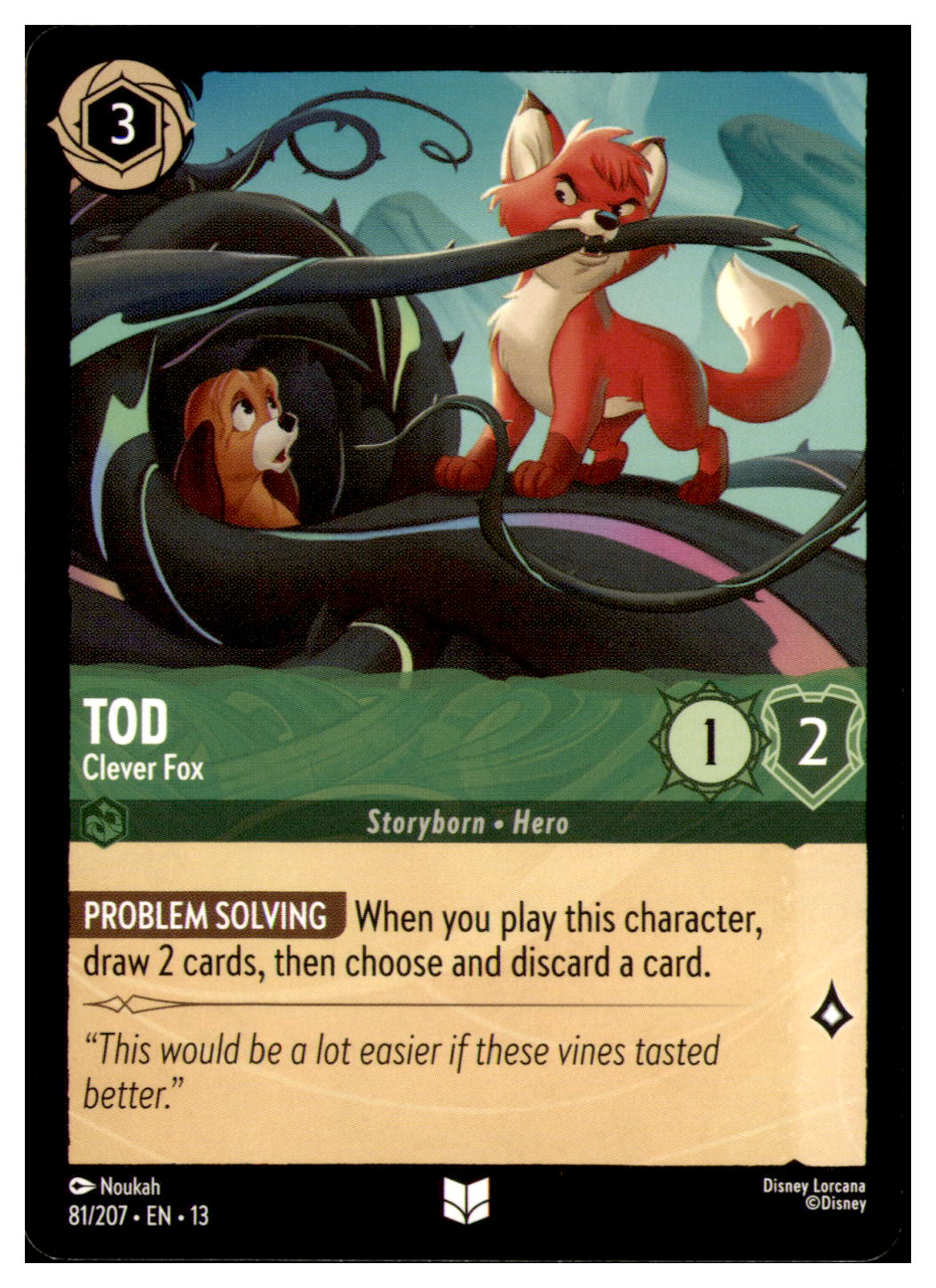 Tod - Clever Fox Uncommon Attack of the Vine! 81/207 NM