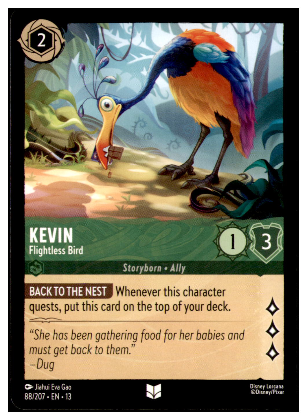 Kevin - Flightless Bird Uncommon Attack of the Vine! 88/207 NM