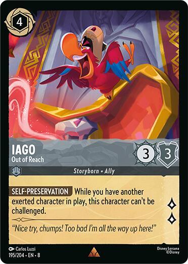 Iago - Out of Reach Cold Foil Rare Reign of Jafar 195/204 NM
