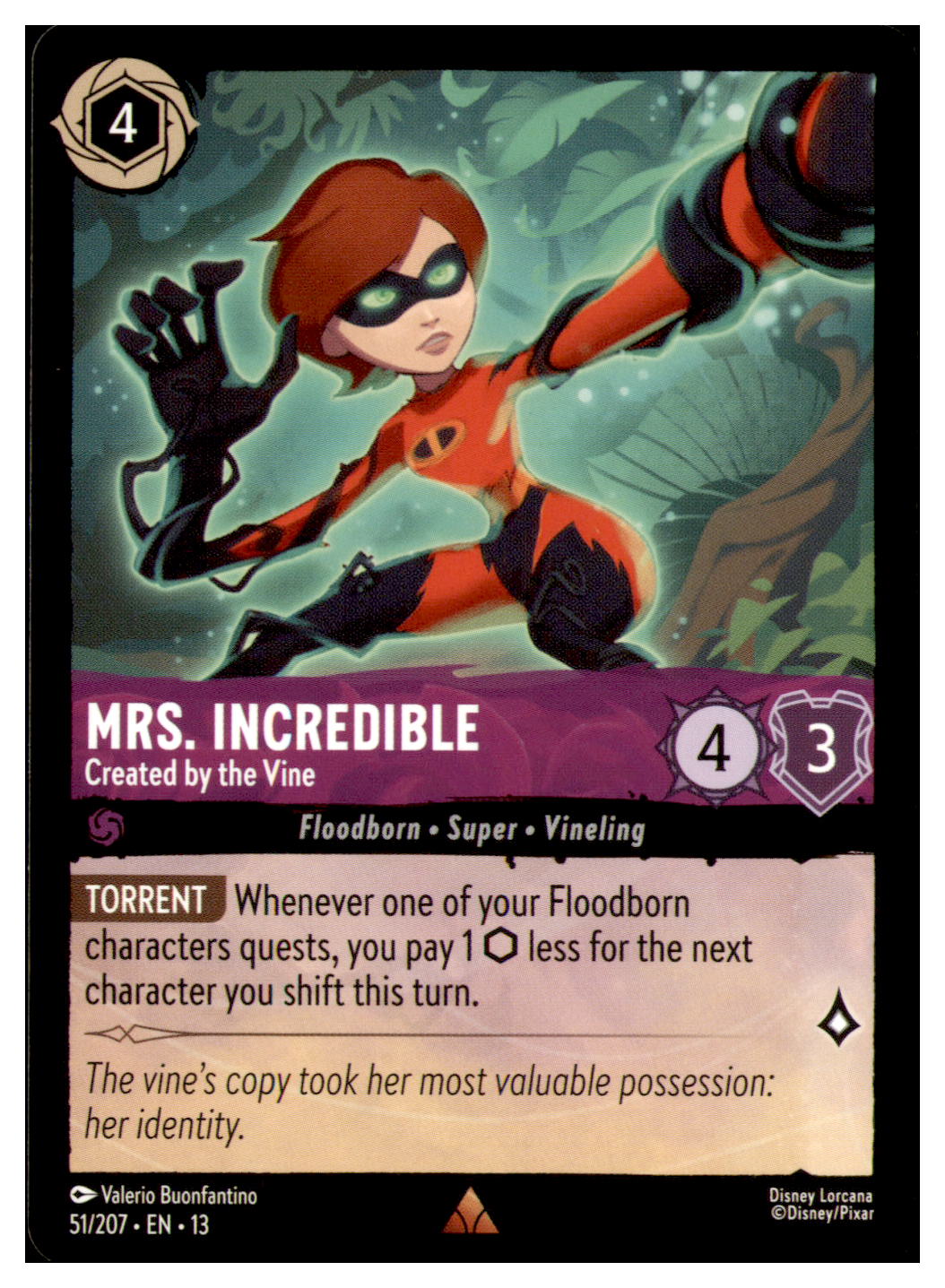 Mrs. Incredible - Created by the Vine Rare Attack of the Vine! 51/207 NM