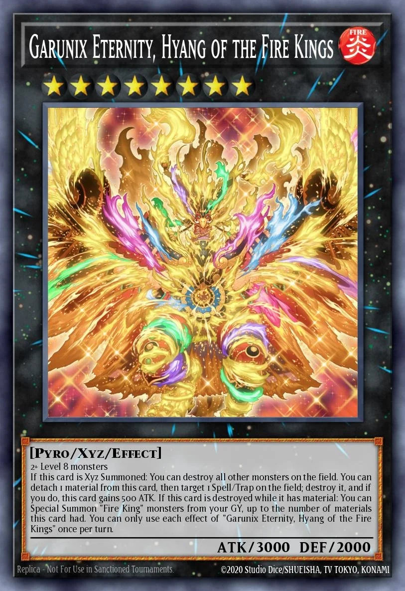Garunix Eternity, Hyang of the Fire Kings - RA05-EN052 - 1st Edition - Platinum Secret Rare