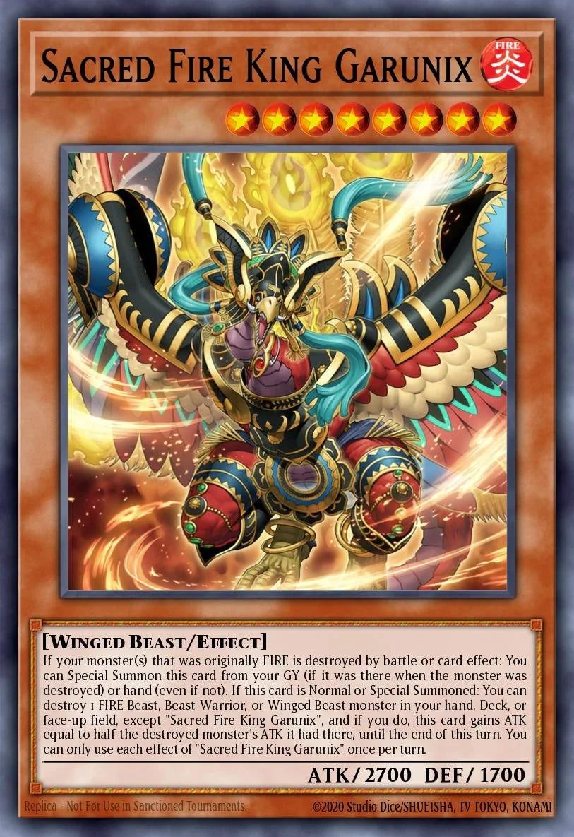 Sacred Fire King Garunix - RA05-EN031 - 1st Edition - Platinum Secret Rare